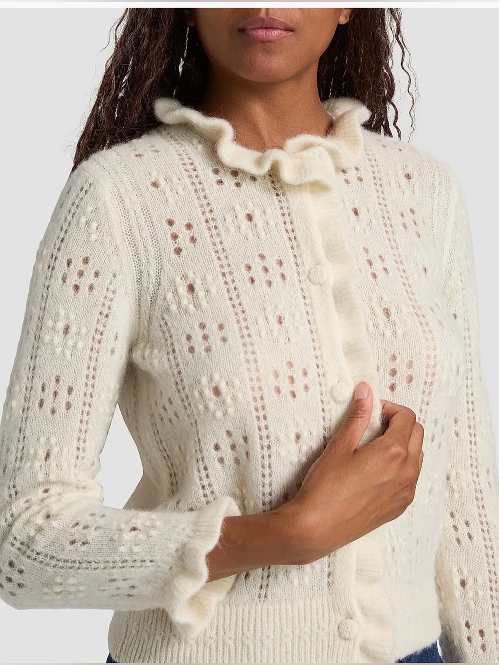 Doen Claudie ivory cardigan nwt